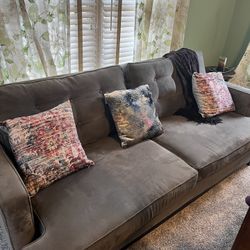 Gray Tufted Sofa