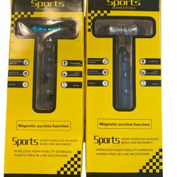 2 Wireless Sports Earbuds with Magnetic Suction