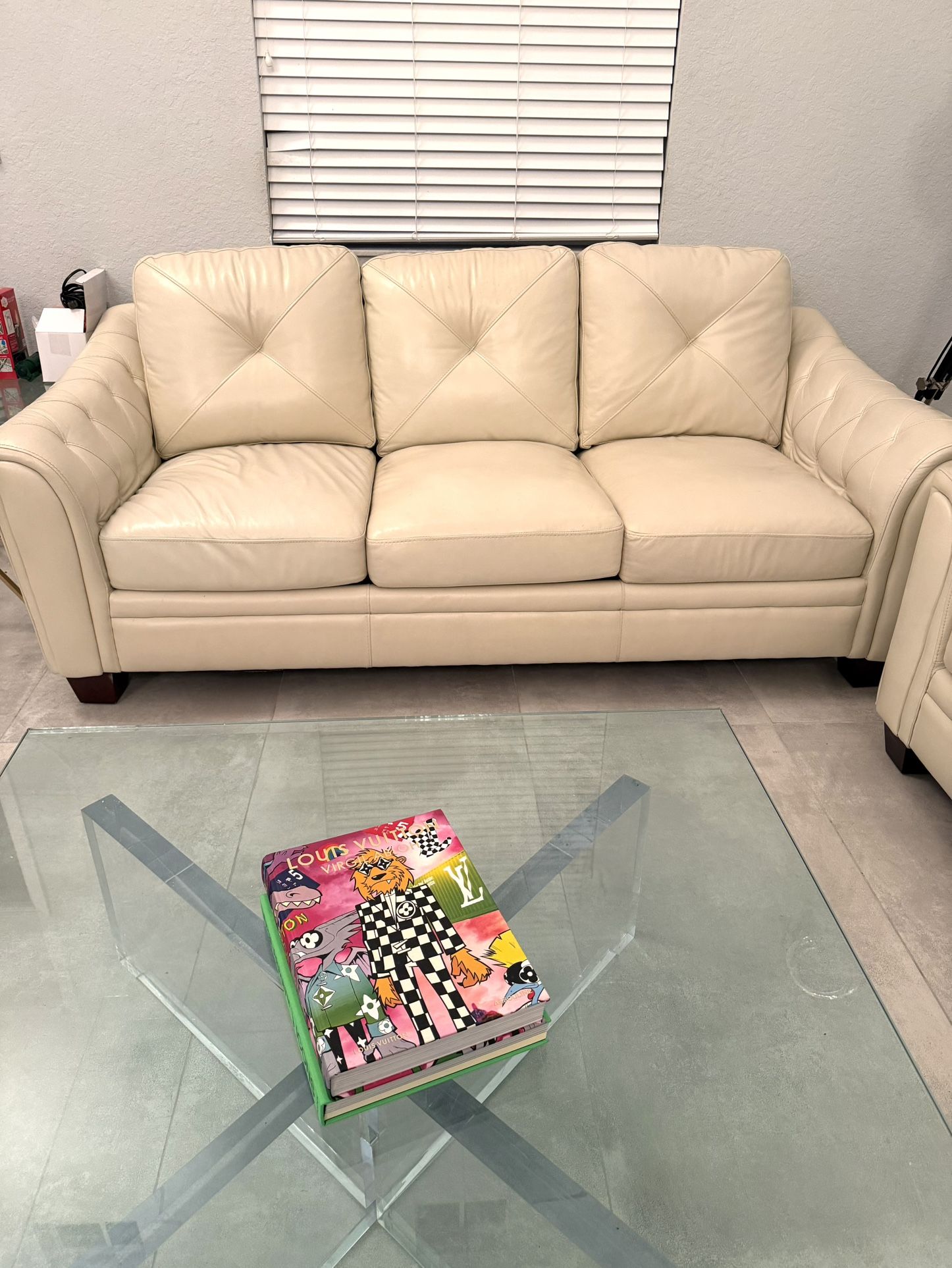 Make An Offer. Real Leather Sofa