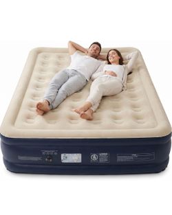 SENNOUL Air Mattress Queen with Built in Pump,18" Raised Blow up Bed,800lb