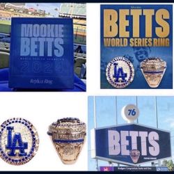 MOOKIE BETTS 2024 WORLD SERIES RING SGA LOS ANGELES DODGERS 8/25/25