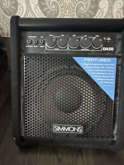 Simmons SD500 Drum Kit And AMP With Throne And Stix Kit  Like New