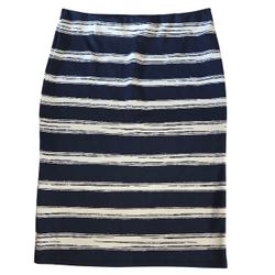 Jules & Leopold navy and white striped pencil skirt, L. EUC. 