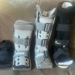 Set of 4 Leg/Foot Braces Walking Casts (Adult 6-10)