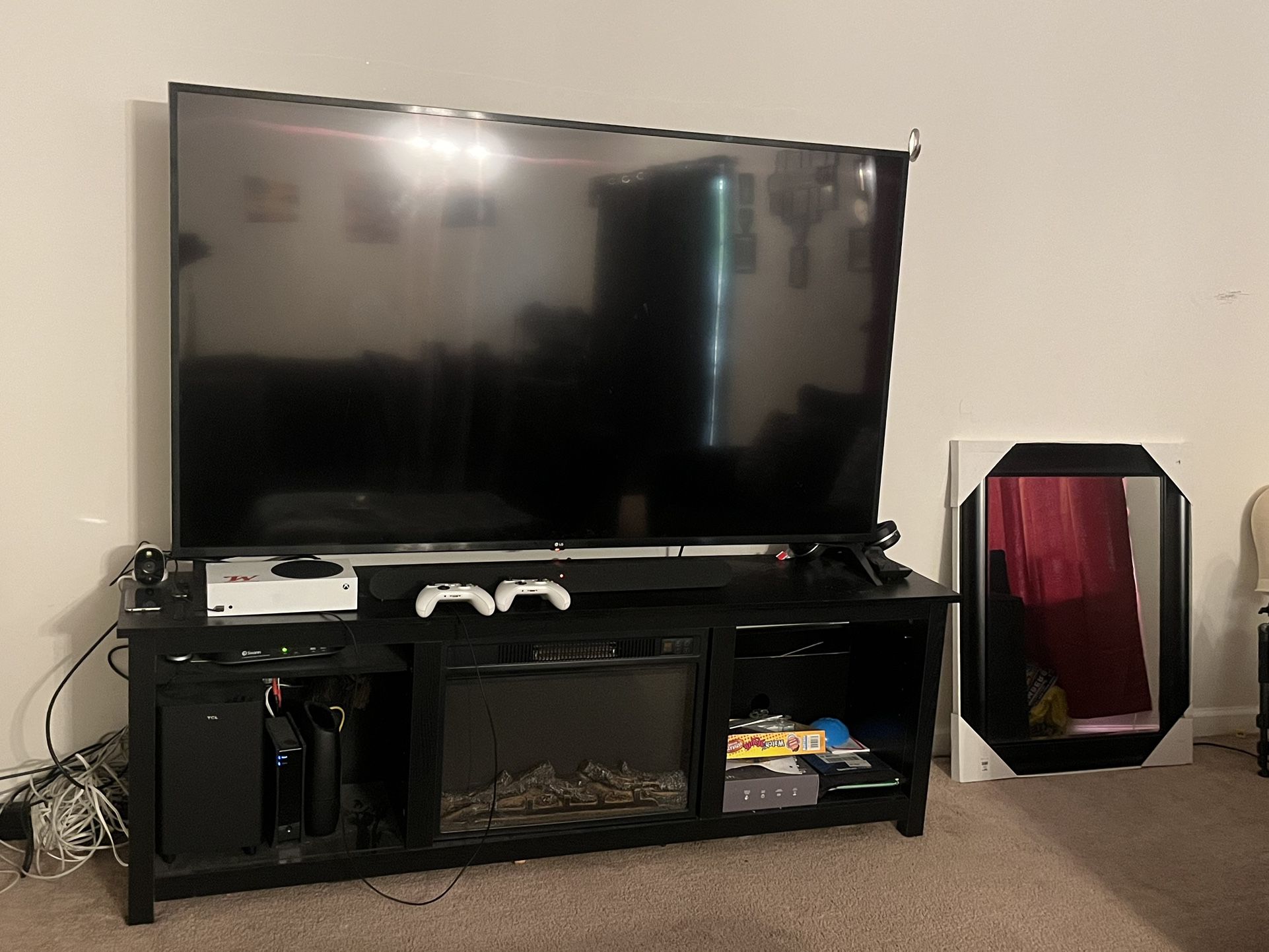 Tv/and Fireplace Stand / Surround Sound System 