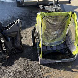 Instep bike trailer and clear plus baby carrier