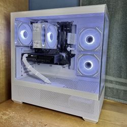 White RTX 5060 Gaming PC / Ryzen 9, Windows 11, 1TB, Nvidia, RGB