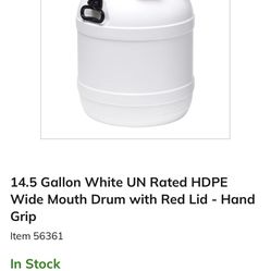 15 Gallon Open Top Drums 