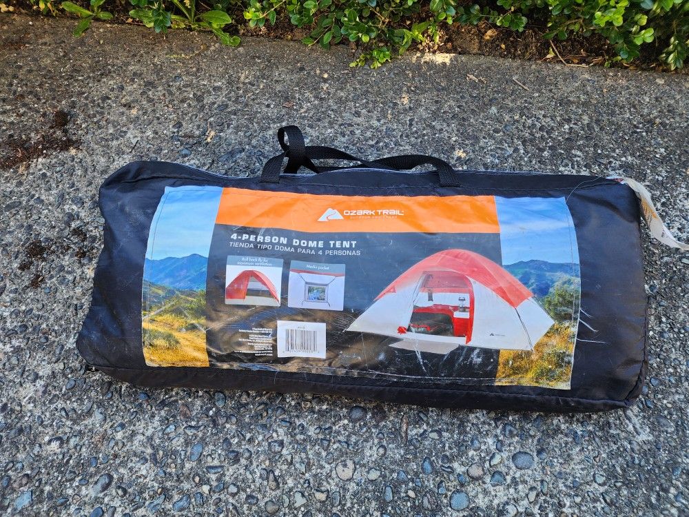 Ozark Trail 4 Person Dome Tent Camping Outdoor Family Outings Picnic Hiking