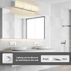 Luxury classic style bathroom vanity lamp, 27-inch dimmable LED lights