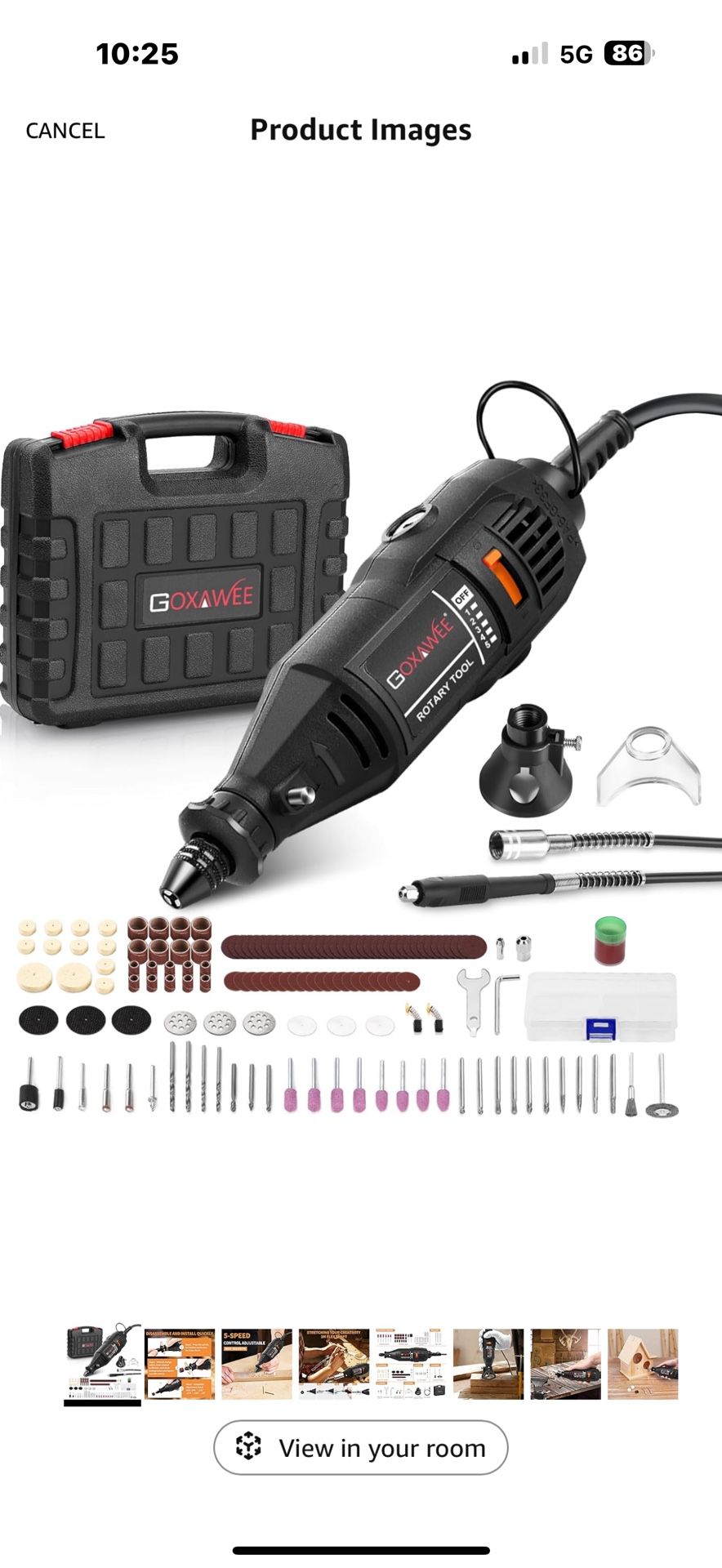 Rotary Tool Kit with MultiPro Keyless Chuck and Flex Shaft -140pcs Accessories Variable Speed Electric Drill Set for Handmade Crafting Projects and DI