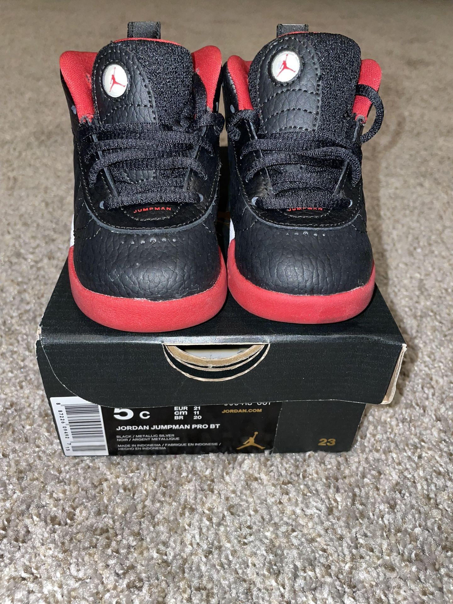 Nike Air Jordan Jumpman Pro BT Black/Red Size 5c Never Worn