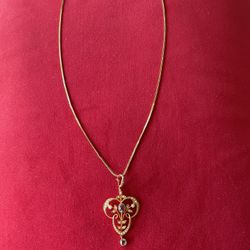 Gold Necklace Art Nouveau