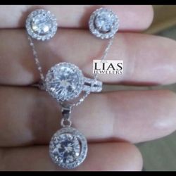 New Necklace Earrings And Ring Set 