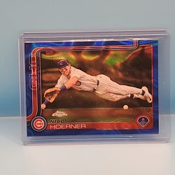 2025 Topps Chrome - Nico Hoerner #107 Blue Lava Refractor /150