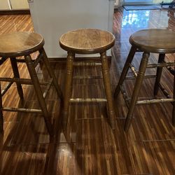 3 Wooden Stools