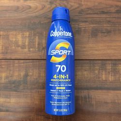 Coppertone SPORT  4-In-1 Performance; Stops up to 99% UV Rays + Resist Sweat, Heat & Water: 5.5 oz