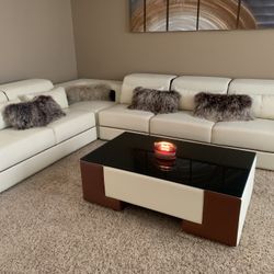 Sectional and coffee table for sale 