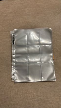 Clear Plastic Acid-Free 9-Pocket Top Loading Trading Card Pages