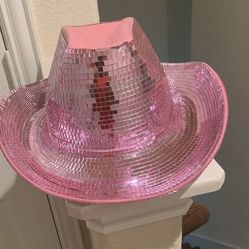 Pink Handcrafted Disco Cowboy Hat 
