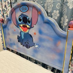 Full bed frame with memory foam mattress