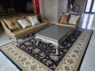 Elegant Sofa with 2 Chairs And Coffee Table