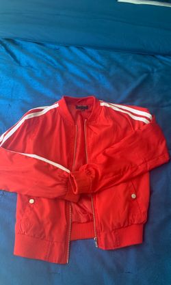 Red and white jacket
