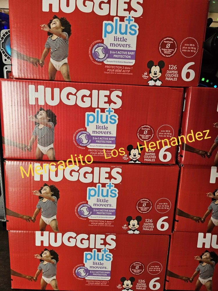 Huggies Size 6 Little Movers 126 Pañales Diapers❗️Nuevos Firm Price
