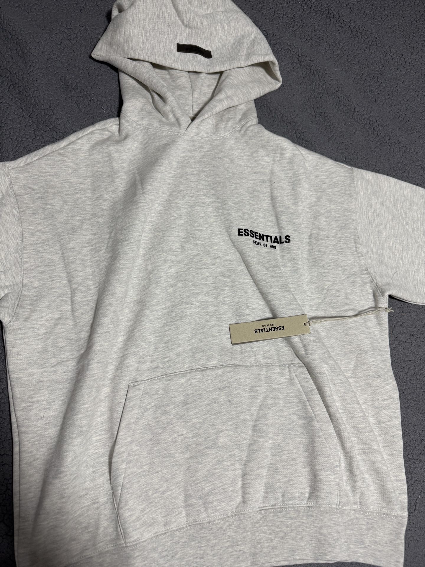 Light oat essentials hoodies Lrg/med