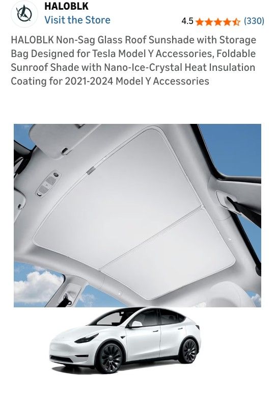 Tesla Y 2021-24 Sunroof Shade 