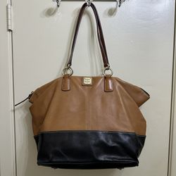 Dooney & Bourke O Ring Shopper Lambskin Leather Tote Bag Purse (CPT)