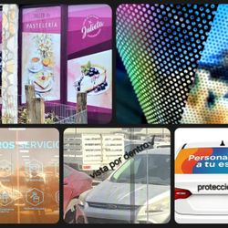 vinyl, banner, microperforated