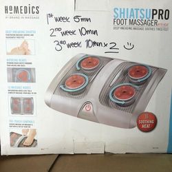 HoMedics Shiatsu Pro Foot Massager

Condition is used, some wear present, but still working

Model:  FMS-250HA

Features:
Deep kneading shiatsu relaxe