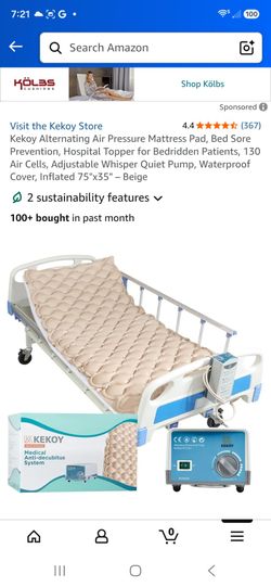 Medical anti-decubitus air mattress w/adjustable pump