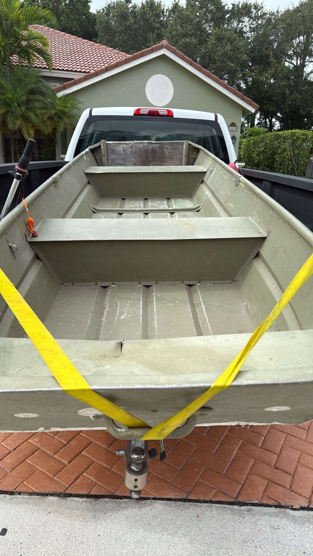 Jon Boat With 3.5 HP Outboard And Trolling Motor