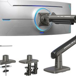 HUANUO TitanLift Heavy Duty Monitor Arm for Screens up to 49", Holds 44 lbs, Aluminum Ultrawide Screen Monitor Mount, Fully Adjustable Single Gaming D