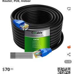 200ft Cat5e Outdoor Cable 『New』