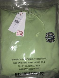 Supreme Lacoste hooded sweatshirt SS18 size XL