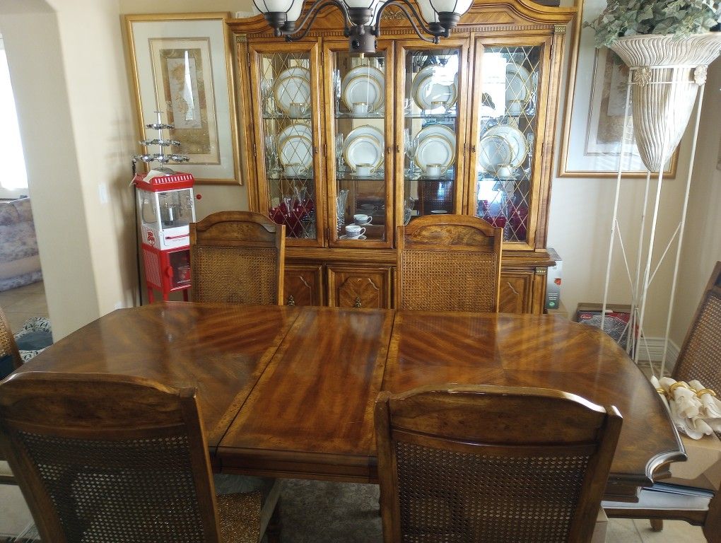 Dining Table & China Cabinet Set