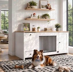 55" Dog Crate Furniture for Dog,Dog Cage Furniture