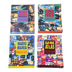 Lot Of 4 Vtg 1(contact info removed) Nintendo Player’s Guides; NES Game Atlas, Mario Mania, Top Secret Passwords, Super NES 
