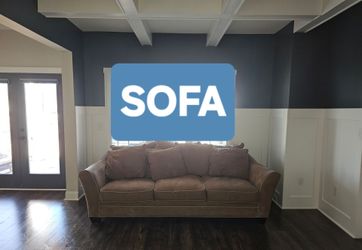 COUCH/ SOFA BROWN MICROSUEDE