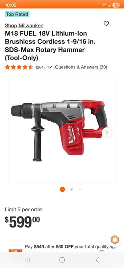 Firm Price🛑  M18 FUEL Cordless 1-9/16 in. SDS-Max Rotary Hammer (Tool-Only open box. Precio Fime 🛑