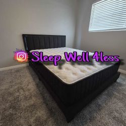 NEW  QUEEN BED FRAME AND MATTRESS 