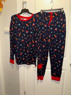 Members Mark Mens X-Large Pajamas Christmas Holiday Family Sleep Crew Top Pants used 1 time