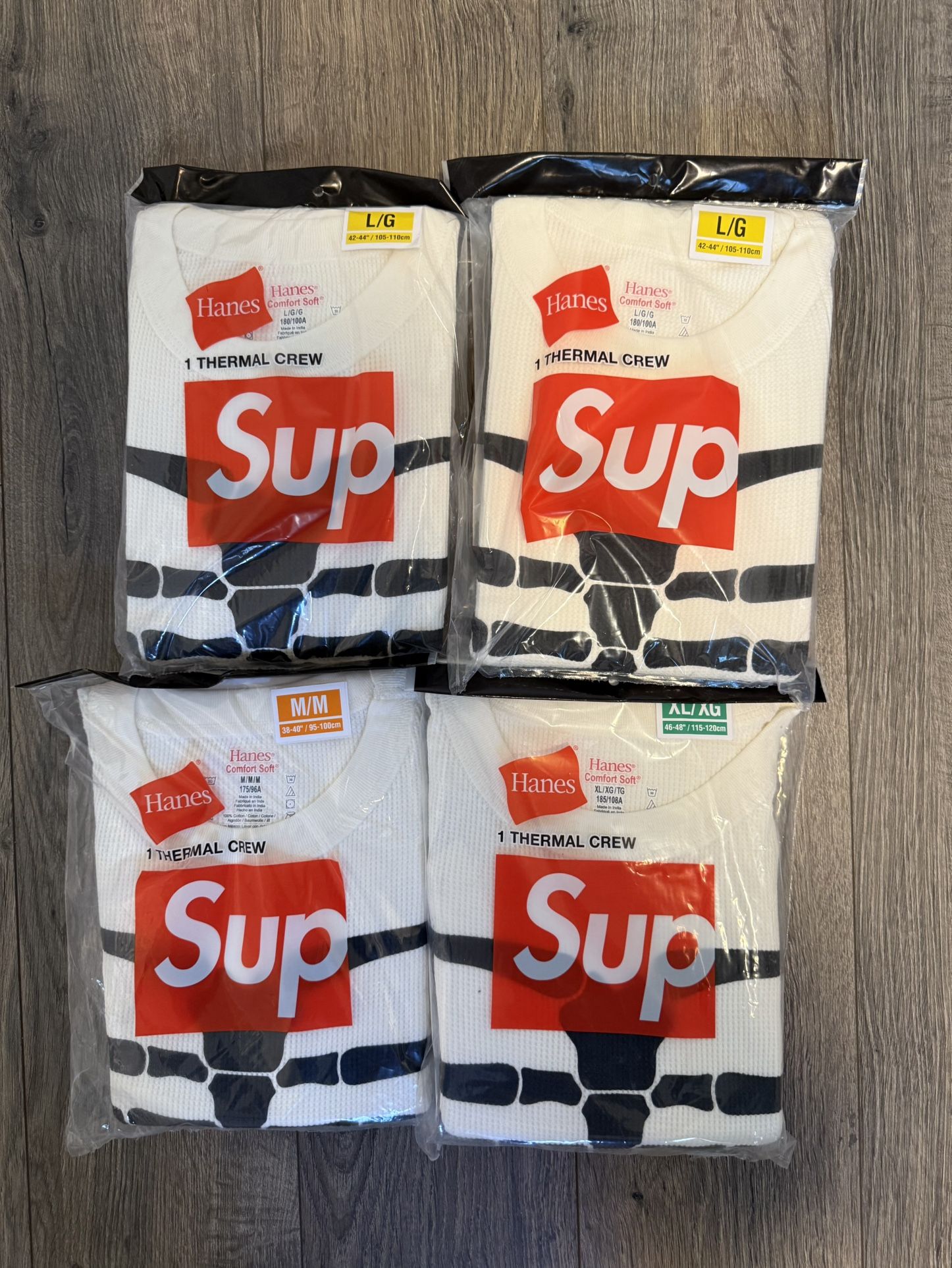 Supreme Bones thermal White Size M XL