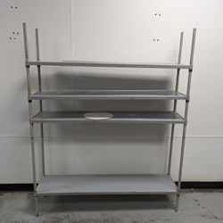 Solid Metal Shelving Unit 5 Ft By 14 In 4 Shelves Steel 