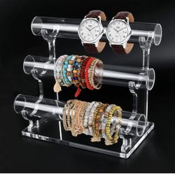 3 Tier Acrylic Jewelry Organizer Stand 