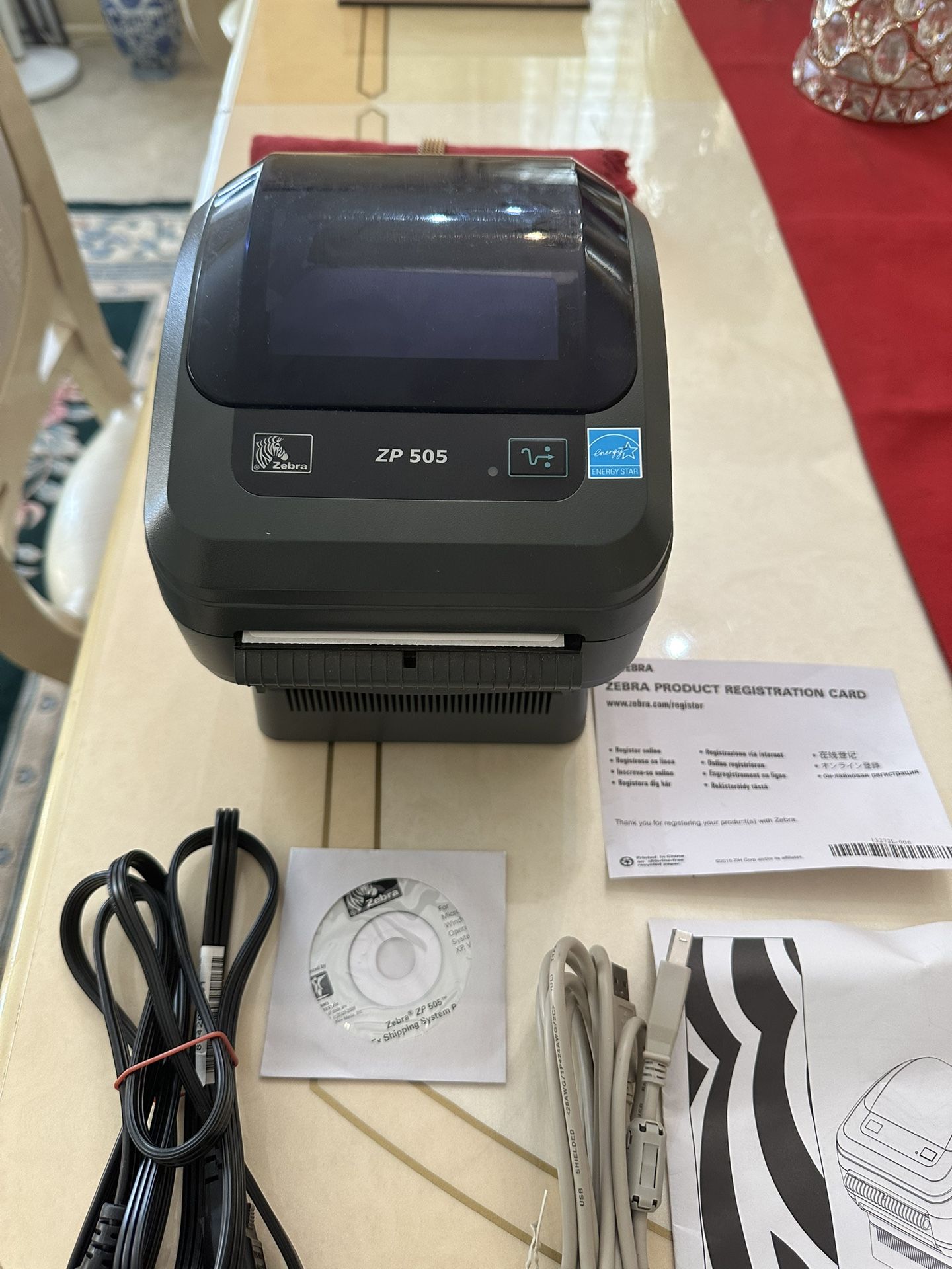 Original Zebra Label With Bar Code Printer.