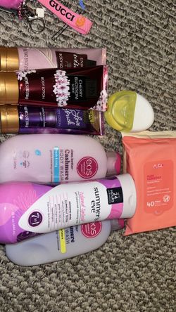 Lotion, body wash, feminine wipes, body hair mist spray